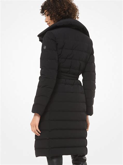 michael michael kors shawl-collar quilted puffer coat|Michael Kors insulated jacket.